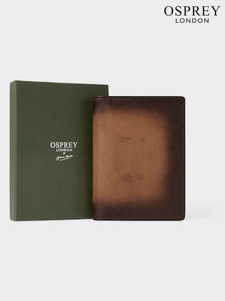 Brun - Regular Osprey London The Hand Burnished Leather Passport Holder
