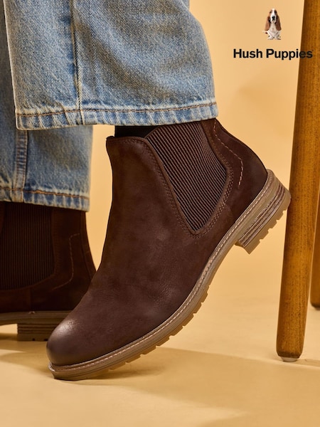 Marrón - Regular Hush Puppies Russell Boots