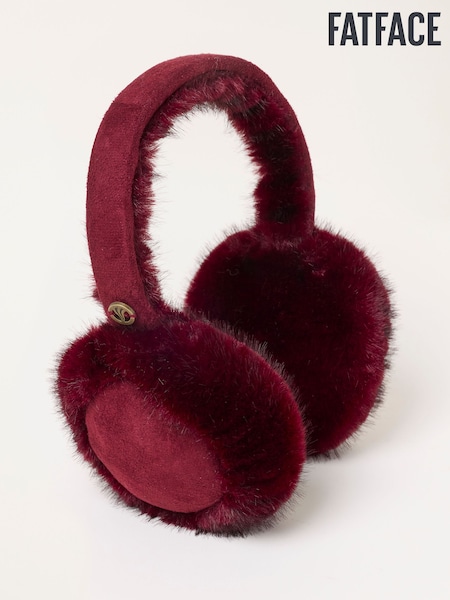 Burgundy Red - Fatface Fluffy Earmuffs