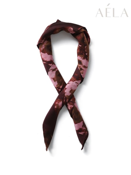 Pink - Aela Pink Printed Scarf