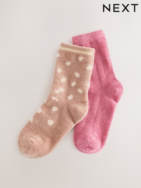 Pink/Mink - Cosy Ankle Socks 2 Pack