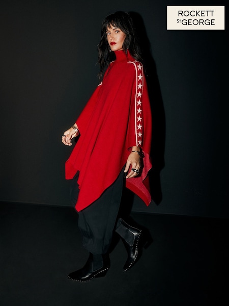 Red Star - Rockett St George Knitted Poncho