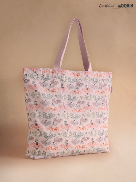 Light Blue Moomin Flower Clouds - Cath Kidston Large Foldaway Shopper Bag