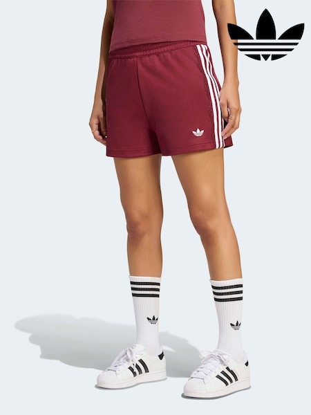 Red - Adidas Originals Lace 3-stripe Shorts