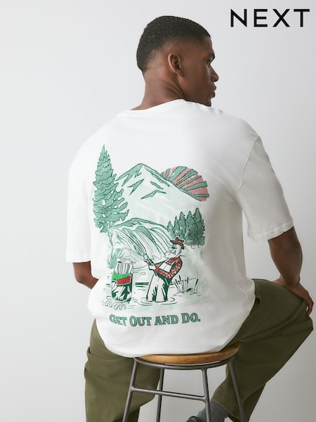 Ecru Mountain Dew - Regular Graphic Print T-shirt