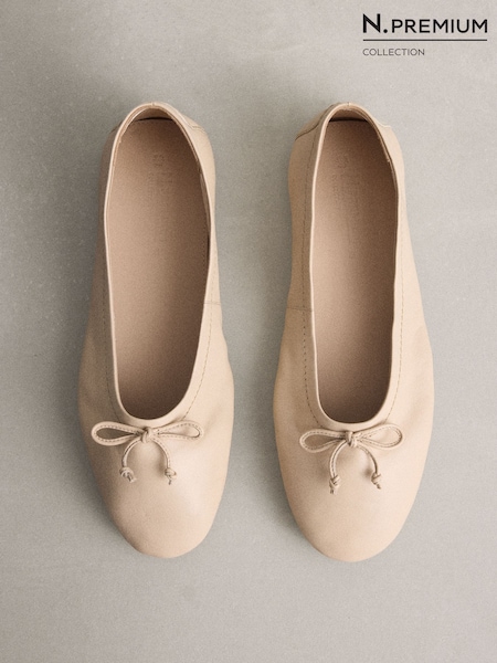 White - N. Premium Leather Ballerinas