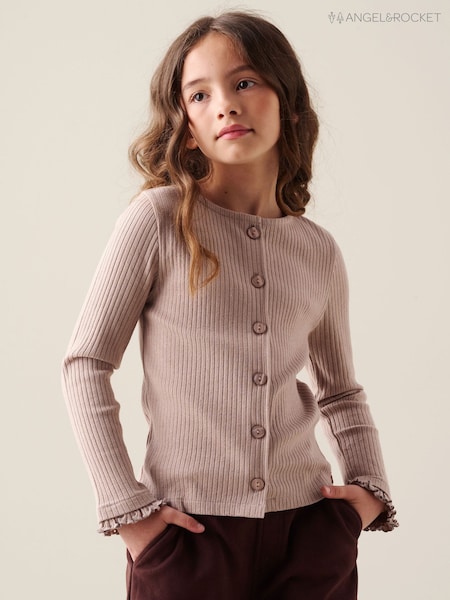 Καφετί - Angel & Rocket Nellie Rib Long Sleeve Top