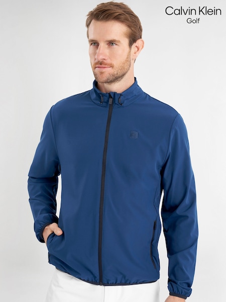 Bleu - Regular Calvin Klein Golf Motion Full Zip Windbreaker Jacket