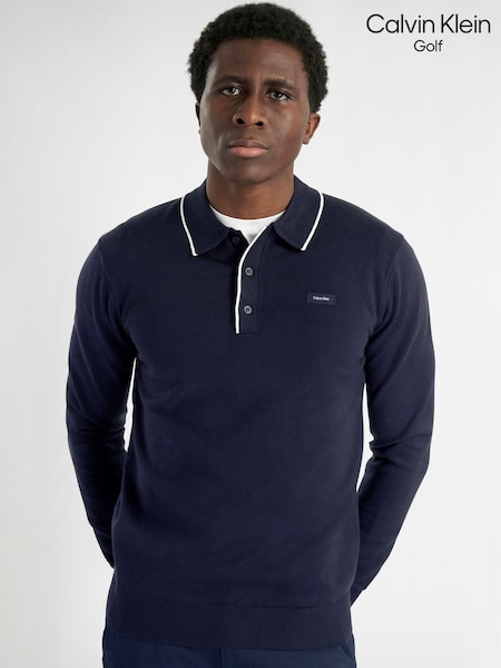 Blue - Regular Calvin Klein Golf Riviera Polo Sweater