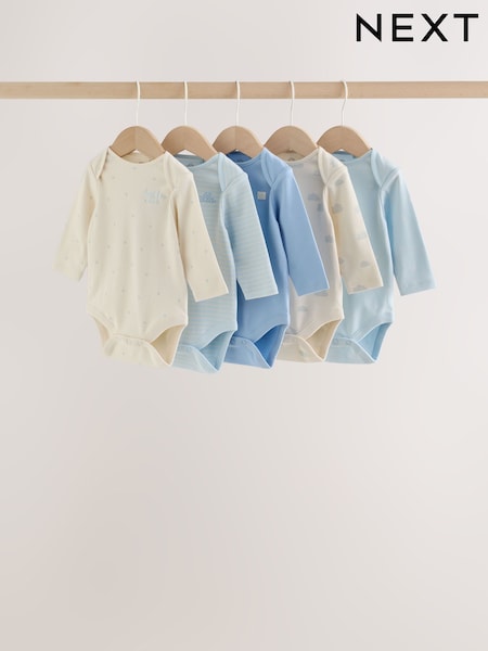 Blue Clouds - Long Sleeve Bodysuits 5 Pack