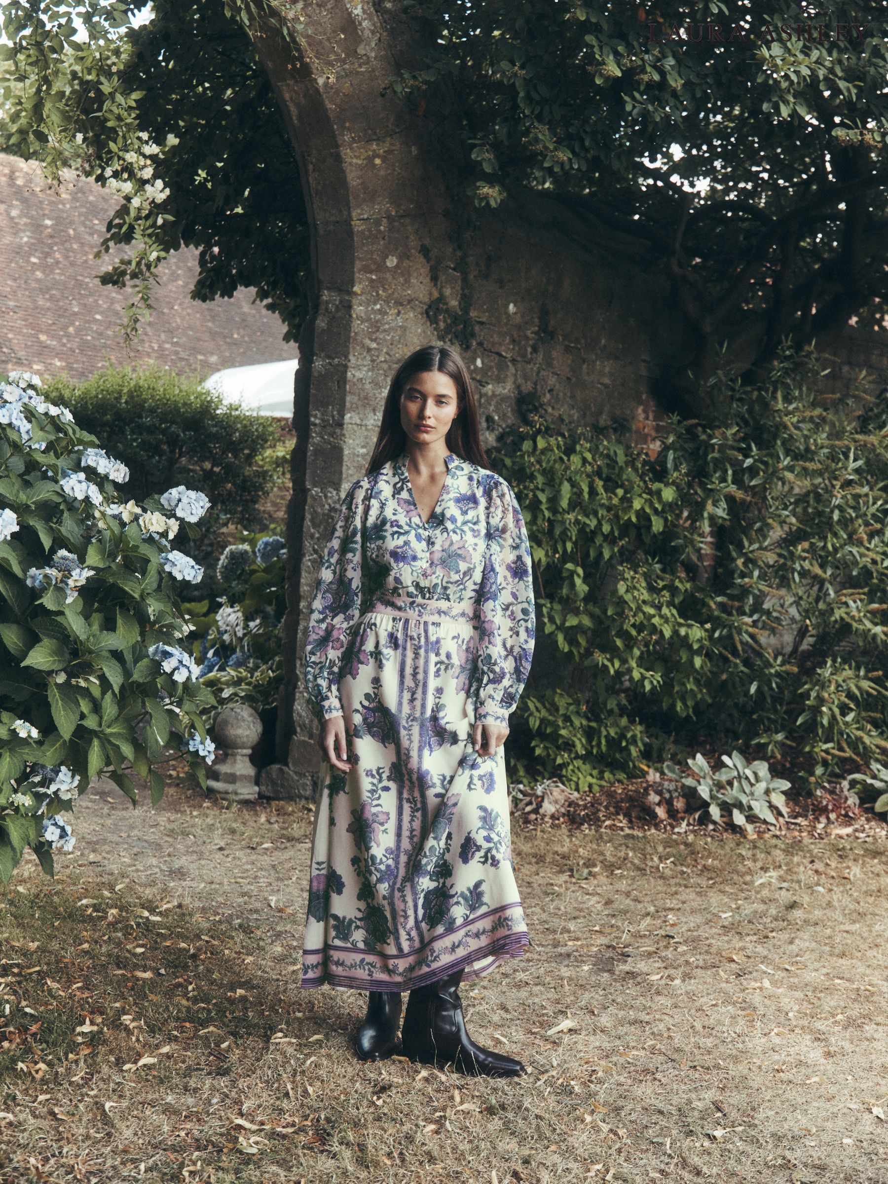 Buy Women's Laura Ashley Purple Floral Online | Next Luxembourg