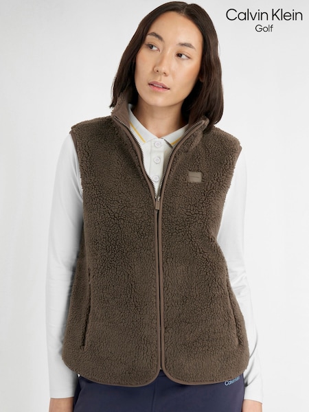 ត្នោត - Calvin Klein Golf Eira Bonded Fleece Gilet