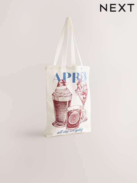 Cream/Blue - Shopper Bag