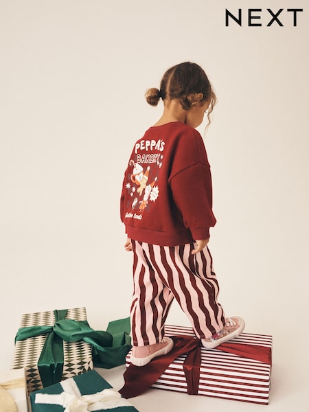Red/Pink - Peppa Pig Christmas Sweatshirt And Trousers Set (9mths-7yrs)