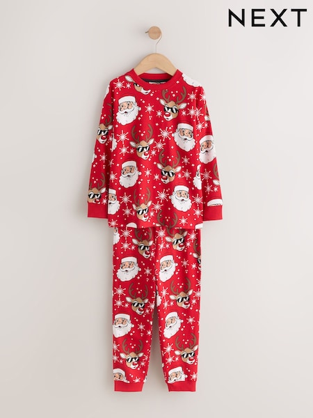 Red/White All Over Print - Christmas Pyjamas Set (3-16yrs)