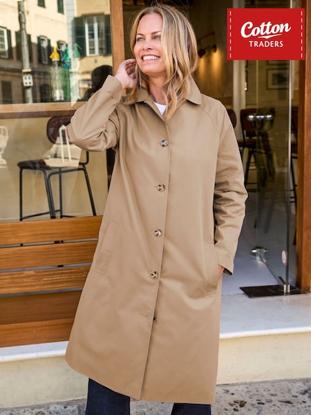Nude - Cotton Traders Single Breasted Trench Coat