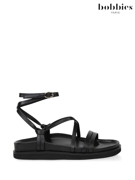 Black - Bobbies Salina Flat Sandals