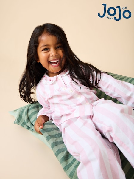 Pink Stripe - Jojo Maman Bébé Woven Pyjamas