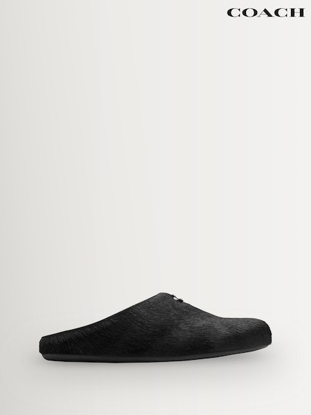 Black - Coach Sculpted C Pony Hair Soft Shoes