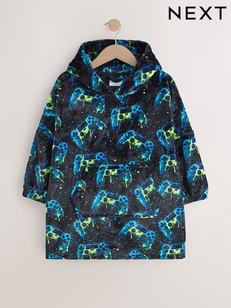Black Gamer - Fleece Poncho (5-16yrs)