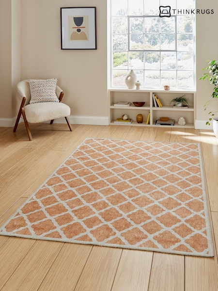Think Rugs Coral Modern Trellis Rug