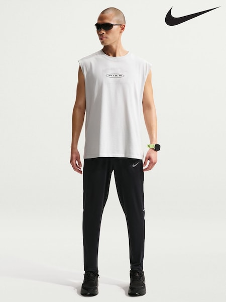 Black - Regular Nike Miler Dri-fit Knit Running Joggers