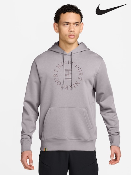 Schwarz - Regular Nike Court Heritage Dri-fit Tennis Pullover Hoodie