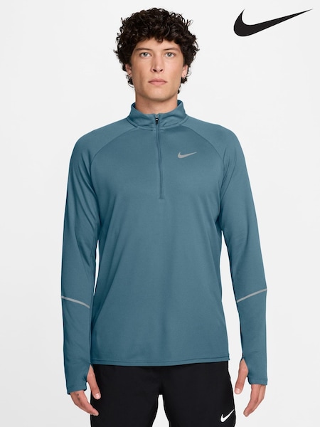 Dūmakaina zila - Regular Nike Miler Dri-fit Half Zip Running Top