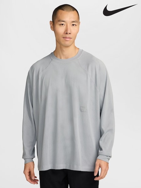 رمادي - Regular Nike N.a.c. Dri-fit Long-sleeve T-shirt