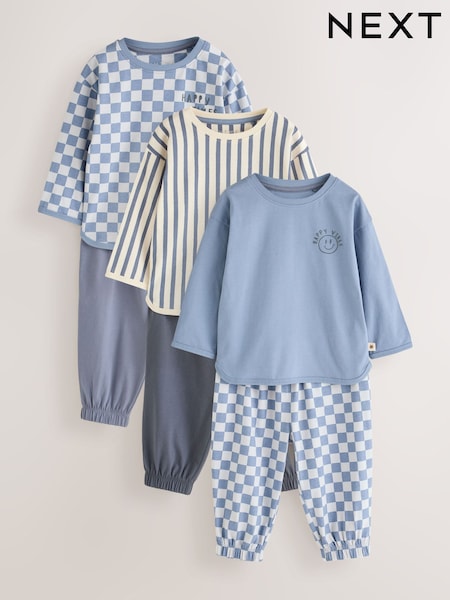 Blue - Oversized Pyjamas 3 Pack (9mths-10yrs)