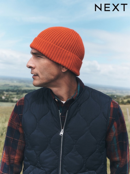 Orange - Regular Knitted Beanie