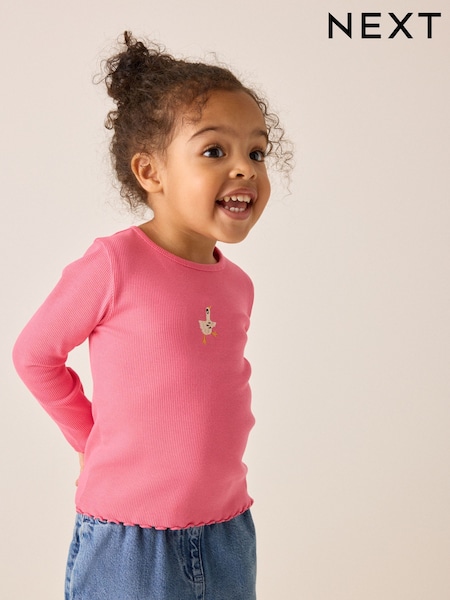 Pink Goose - Rib Long Sleeve T-shirt (3mths-7yrs)