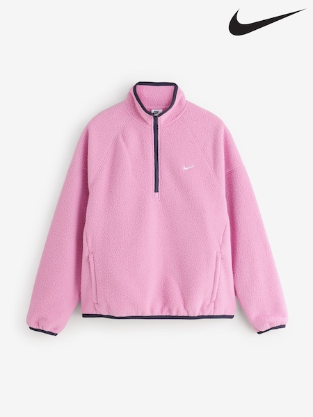 Pink Rise - Nike Sportswear Oversized Fleece Long-sleeve Fleece