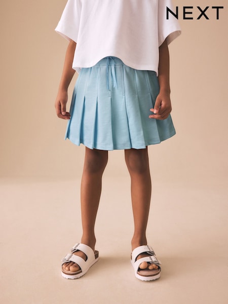 Blue - Pleated Jersey Skirt (3-16yrs)