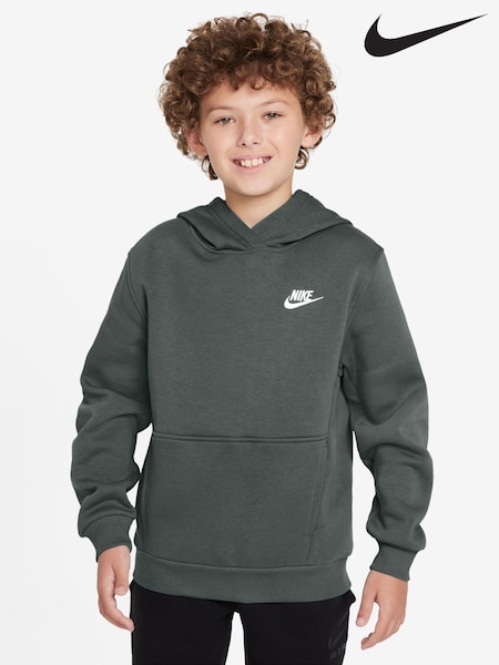 Verde camuflaje - Sudadera con capucha de polar estilo pulóver Club de Nike