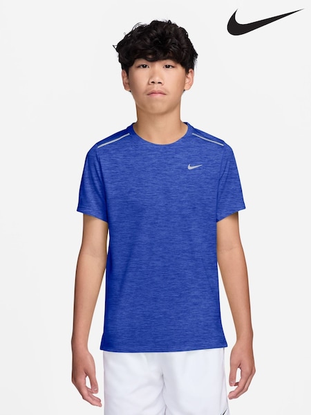Hyper Blue - Nike Miler Dri-fit Short Sleeve T-shirt