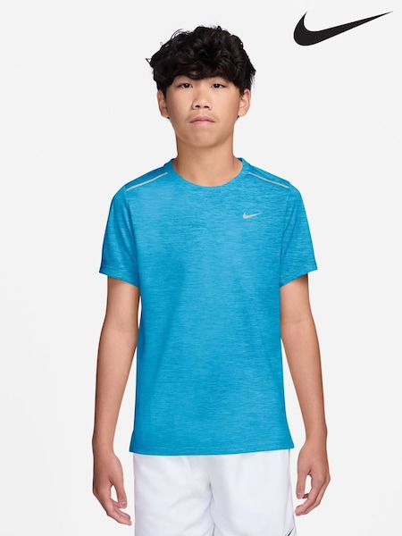 Trenutna modra - Nike Miler Dri-fit Short Sleeve T-shirt
