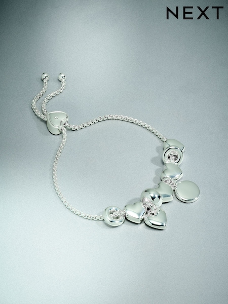 Стерлінгові посріблені - Heart Charm Bracelet