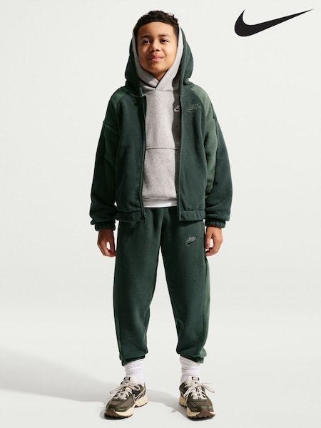 Egles zaļa - Nike Club Winter Fleece Full-zip Hoodie
