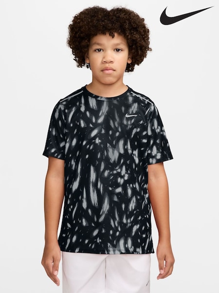 Black - Nike Miler Dri-fit Short-sleeve T-shirt