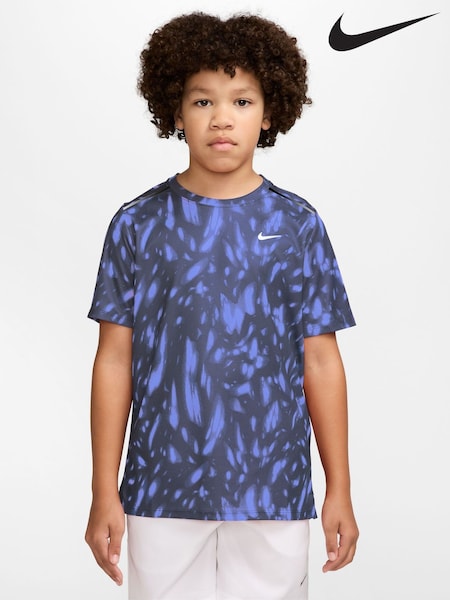 Midnight Navy - Nike Miler Dri-fit Short-sleeve T-shirt