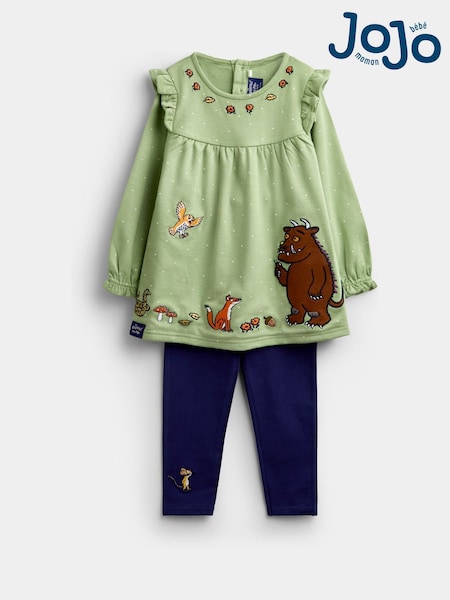 Khaki Green The Gruffalo - Jojo Maman Bébé Appliqué Tunic & Leggings Set