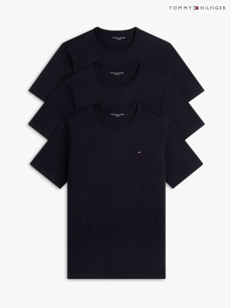 Blue - Regular Tommy Hilfiger Cotton T-shirts 3 Pack