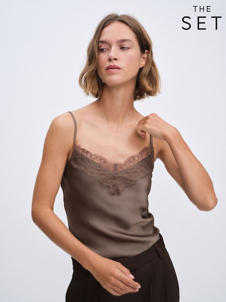 Multi - The Set 2 Pack Lace Cami Vests