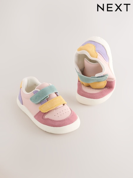 Multi - Tênis Barefoot de couro com fecho Touch fastening