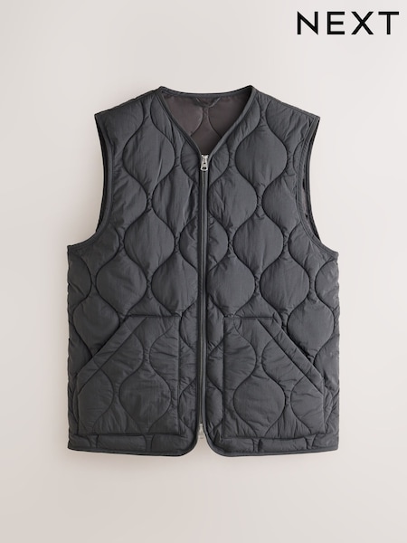 Black - Regular N. Premium Onion Quilted Gilet