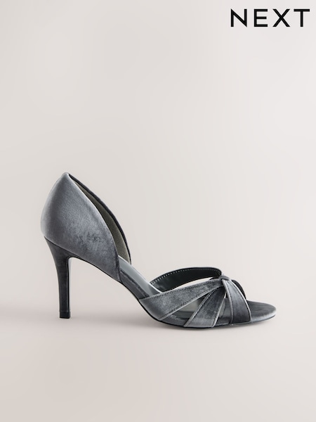Grey - Forever Comfort® Two Part Heeled Sandals