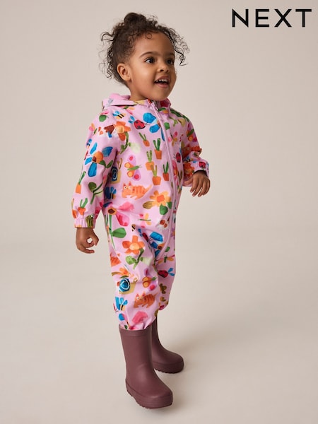 Pink Characters - Waterproof Printed Puddlesuit (3mths-7yrs)