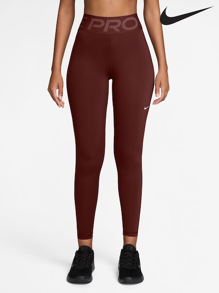 Mystic Date Brown - Nike Pro Sculpt High Waisted Full Length Leggings