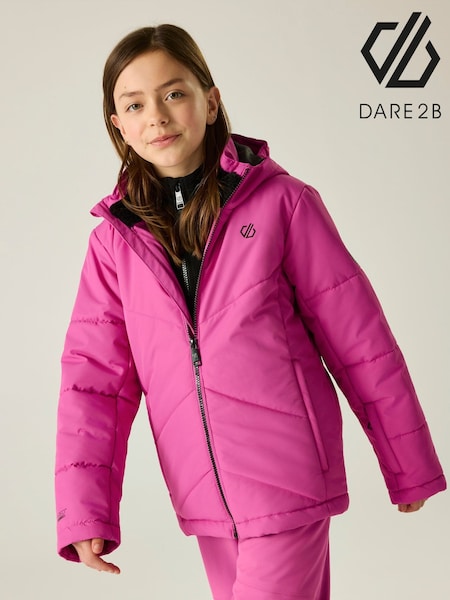 Vaaleanpunainen - Dare 2b Girls Glacier Waterproof Ski Jacket